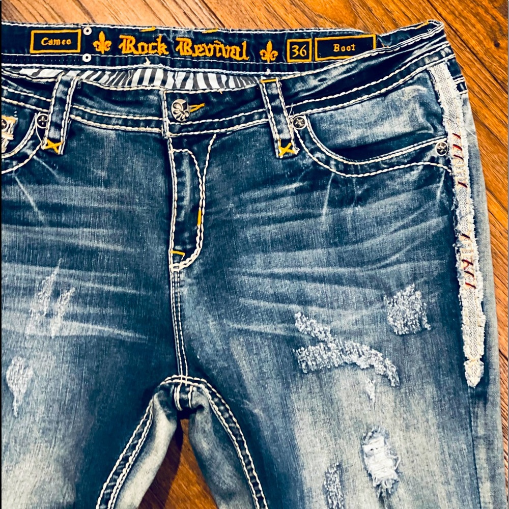 Rock Revival Cameo Boot Cut Jeans Size 36
